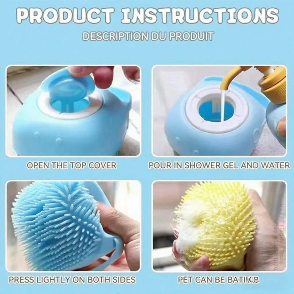 Silicone Pet Shampoo Brush