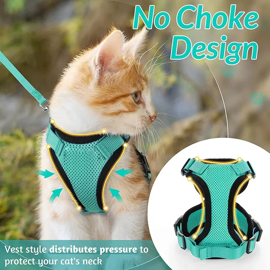 Mesh Cat Harness & Leash
